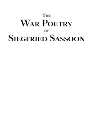 Https Gorpub Freeshell Org Sassoon War Poems Pdf
