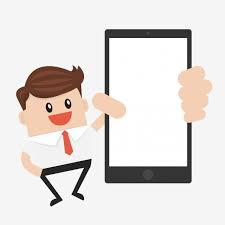 Big Screen Screen Mobile Phone Mobile Phone Cartoon Cartoon Man The Man Png And Vector With Transparent Background For Free Download Phone Template Mobile Phone Cartoon Man