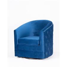 Maybe you would like to learn more about one of these? Hi Line Gift Tufted Swivel Velvet Chair With Nailhead Trim Navy Blue 96155 Nb Rona