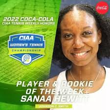 Sanaa Hewitt earns CIAA Announces 2022 Tennis Weekly Honors