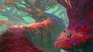 Artstation Red Forest Max Frorer Environment Concept Art Landscape Concept Disney Concept Art
