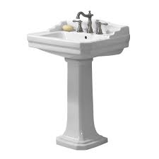 Foremost Series 1930 Lavatory And Pedestal Combo In White Fl 1930 8w The Home Depot