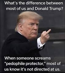 What's the difference between most of us and Donald Trump? When someone  screams "pedophile protector," most of us know it's not directed at us.