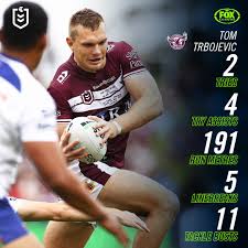 Tom trbojevic will play at right centre for the blues in state of origin game one but will be given licence to roam as an extra fullback. Sea Eagles Soar As Warriors Comeback Thwarted Te Ao Maori News