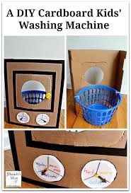 A Diy Cardboard Kids Washing Machine It Is Great For Pretend Play Or A Part Of A Kids Learning Activities Rainy Day Activities For Kids Activities For Kids