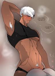 Rule 34 - Armpit Hair Armpits Arms Behind Head Biting Lip Black Shirt Blue  Eyes Chain Necklace Gold Jewelry Male Male Focus Male Penetrating Mammon (obey  Me) Nipple Piercing Obey Me! Obey