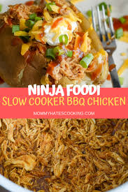 Make this easy ninja foodi slow cooker bbq chicken while you are out for the day! Ninja Foodi Slow Cooker Bbq Chicken Mommy Hates Cooking