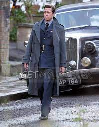 Allied 2016 Brad Pitt Coat Getmyleather Com Brad Pitt An Officer And A Gentleman Brad Pitt And Angelina Jolie