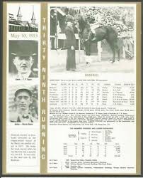 Details About 1913 Donerail Kentucky Derby Wc Race Chart Jockey Owner