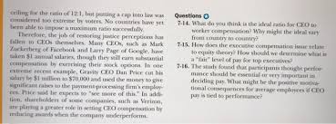 We see room for improved growth, as well as fairly unremarkable returns over the last three years. Solved Case Incident 1 The Demotivation Of Ceo Pay How Mu Chegg Com