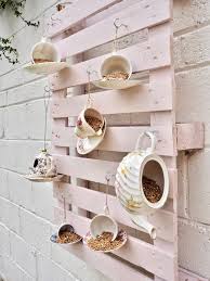 To make a bird table out of pallets. Diy Teacup Bird Feeders Dainty Dress Diaries