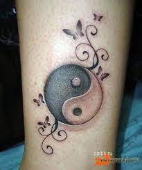 Pin By Nikamaliish On Style Ying Yang Tattoo Purple Butterfly Tattoo Small Phoenix Tattoos