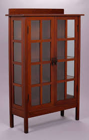 As pictured, four tiny nails gone. Gustav Stickley Two Door China Cabinet C1910 California Historical Design Gustav Stickley Stickley China Cabinet
