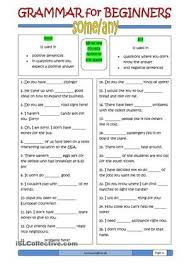 Grammar For Beginners Some Any Grammar Worksheets English For Beginners Learn English