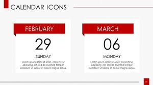 Free Calendar Icons Concept Powerpoint Template Calendar Icon Powerpoint Templates Powerpoint