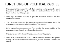 Ideology Of Different Political Parties
