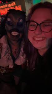 Meeting Nic the clown at Kings Island Halloween Haunt