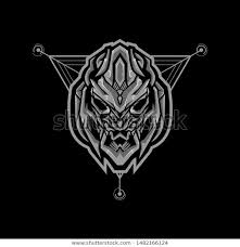 Black And White Robot Head Robot Head Esports Logo Robot Head Stock Vector Royalty Free 1482166124