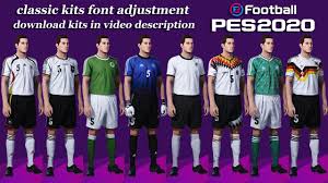 Germany is one of the national teams in europe, featured in efootball pes 2020 as part of the uefa euro 2020. Germany Classic Kits Pes 2021 And Pes2020 Font Adjustment Guide Ps4 Pes 20 Deutschland Youtube