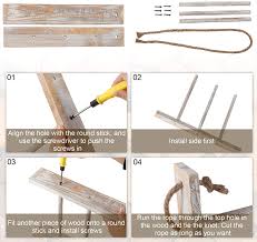 Shop with afterpay on eligible items. Home Kitchen Patelai 3 Tier Mini Wall Hanging Hand Towel Ladder With Rope Decorative Wooden Bathroom Towel Rack Ladder And Hook For Farmhouse Room Decor Wood Color White Storage Organization