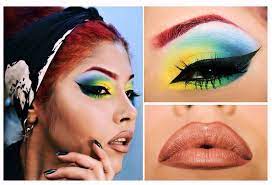 Maquillaje Amarillo Azul Y Verde Makeup Halloween Face Makeup Makeup Inspiration