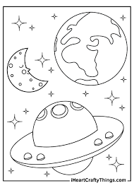 Printable coloring and activity pages are one way to keep the kids happy (or at least occupie. Outer Space Coloring Pages Updated 2021