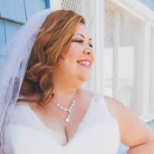 Regina's Beach Wedding in Allure Bridals 9124