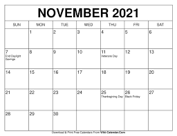 Today i'm sharing free printable calendar for 2021; November 2021 Calendar