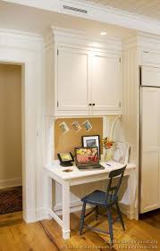 Kitchen Idea Of The Day Traditional White Kitchen Desk By Crown Point Cabinetry Kitchen Desk Areas Kitchen Office Nook Kitchen Desks