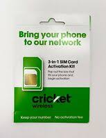 Use your cricket sim card to activate service on your compatible device within 60 days of purchase or your subscription will be cancelled and $55 refunded to your payment method on file. New Cricket Wireless Prepaid Service Tri Cut Sim Card Kit Limited Time Offer 607376187191 Ebay