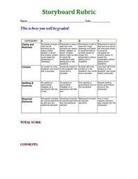 Storyboard Rubric See Preview In 2020 Presentation Rubric Rubrics Character Words