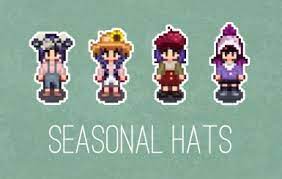 This Mod Adds Seasonal Hats To The Hat Mouse Shop Json Assets Version Won T Replace The Vanilla Hats In 2021 Stardew Valley Stardew Valley Fanart Stardew Valley Farms
