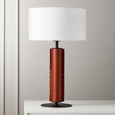 Rivet Brown Leather Table Lamp Reviews Cb2 Concrete Table Lamp Table Lamp Modern Lamp