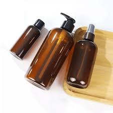 Chai nhựa PET 200ml màu nâu, xanh rêu trong suốt đựng siro