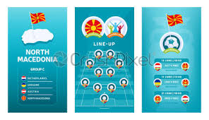 Also download picture of blank macedonian flag for kids to color. European 2020 Football Vertical Banner Set For Social Media North Stock Vector Crushpixel