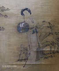 清倪仁吉仿宋人仕女图轴浙江省博物馆藏qing dynaty 1644 1911 imitate song dynasty ladies hanging scroll by ni renji zhejiang museum painting art