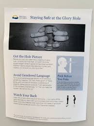 A guide on how to easily make a glory hole at home so you can practice safe sex. B C Releases New Glory Hole Tips Brochure