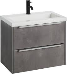 D bathroom storage wall cabinet in white. Slimline Set Square 2 Drawers 60cm Concrete Gray Bathroom Furniture China Bathroom Cabinet Bathroom Vanity Made In China Com