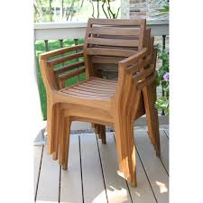 Bring Classic Coastal Style To Your Outdoor Ensemble With This Stackable Patio Dining Chair Crafted In 2020 Outdoor Chairs Wood Patio Furniture Patio Furniture Sets