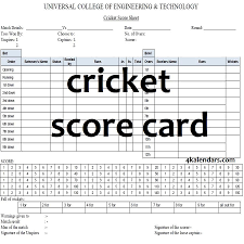 The objective shall be to 'own'/'close' certain numbers on the dartboard, and to achieve the highest point score. Simple Cricket Score Card Pdf Cricket Score Card Cricket Score Cricket