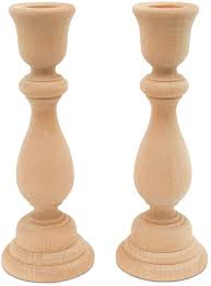 Plenty of home décor to choose from. Amazon Com Unfinished Wood Candlestick Holders 6 3 4 Inches With 7 8 Inch Hole Set Of 2 Classic Craft Candlesticks To Paint Or Decorate By Woodpeckers Home Kitchen