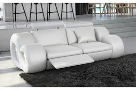 Notre meilleure vente de canapé cuir design. Canape 2 Places En Cuir Superieur Luxe Haut De Gamme Italien Monrelax Blanc Mobilier Prive