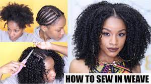 You don't have to color your natural hair, so this is a great time to see what colors look best on you. How To Natural Hair Sew In Weave Start To Finish Video Natural Hair Sew In Sew In Hairstyles Curly Sew In