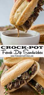 Beef Roast Cooks Low And Slow In A Flavor Packed Liquid In Your Slow Cooker Until Seriously Tender These C In 2020 French Dip Crock Pot French Dip French Dip Sandwich