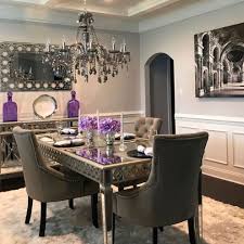 Glamorous Chic And Sophisticated This Dining Table Is Made Of Solid Wood And Silver Antique Met Luxury Dining Room Chic Bedroom Decor Dinning Room Wall Decor