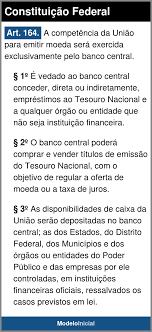 Maybe you would like to learn more about one of these? Artigo 164 Constituicao Federal 1988