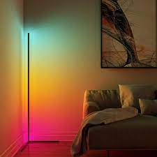 Lightstik Color Changing Minimalist Led Corner Floor Lamp Etsy Corner Floor Lamp Led Floor Lamp Led Floor Lights