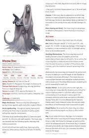 UPDATED) I have ported one of the coolest canine based monsters of previous  editions into 5E, the moon dog! : rUnearthedArcana
