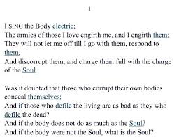 From I Sing The Body Electric By Walt Whitman Words Body Electric Walt Whitman