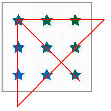 These nine dots must be connected by four straight, connected lines (i.e. Using 4 Straight Lines Connect The Stars Together Puzzling Stack Exchange